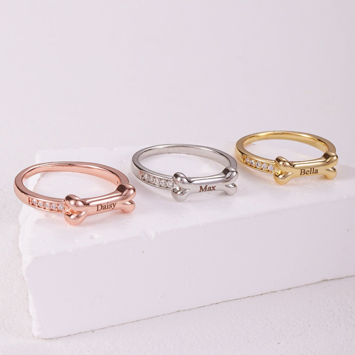 Personalized Dog Bone Ring with Pet’s Name Product vendor Animal Heroes