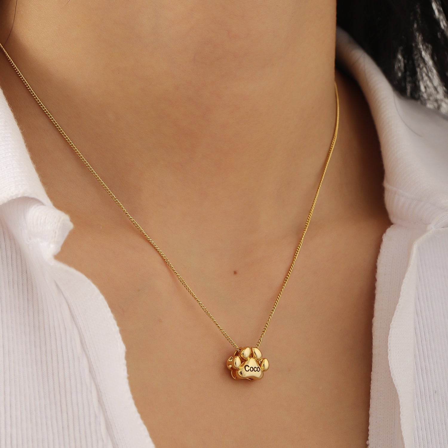 3D Dog Paw Necklace – Custom Engraved Pet Name Jewelry Product vendor Custom Pet Necklace  Animal Heroes